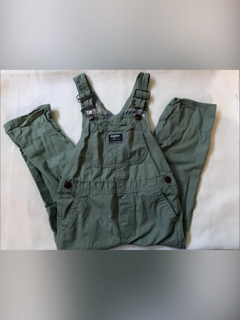 OshKosh B'gosh Sage Green Toddler Overalls